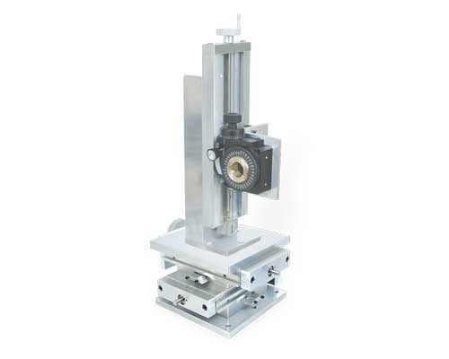 Z-Axis Unislide on XY Table supporting a Rotary Table