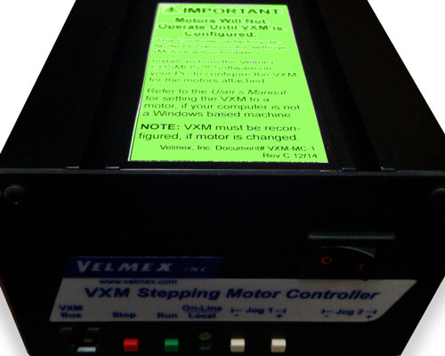 Reconfiguration Label for VXM Controller